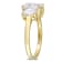 2-3/4 CT DEW Created Moissanite 3-Stone Engagement Ring in 10K Yellow Gold