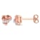 1 1/3 CT TGW Morganite and Diamond Accent Stud Earrings in Rose Plated
Sterling Silver