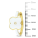Created White Sapphire Floral White Enamel Earrings in 18k Yellow Gold
Over Sterling Silver
