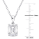 2 1/2 CT DEW Created Moissanite Solitaire Pendant with Heart Detail and
Chain in Sterling Silver
