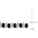 14 7/8 CT TGW Black Sapphire and Diamond Accent S-Link Bracelet in
Sterling Silver