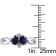 1 1/8 CT TGW Created Blue Sapphire and Diamond Accent Double Heart
Infinity Ring in Sterling Silver