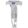 1 1/8 CT TGW Created Blue and White Sapphire Ring in Sterling Silver