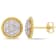 1 CT TW Diamond Floral Post Stud Earrings in 14k Yellow Gold