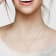 1 1/2 CT DEW Created Moissanite Teardrop Halo Necklace in Sterling Silver