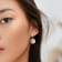 16.5-17MM Pink Freshwater Cultured Pearl Drop Earrings in 14K White Gold