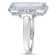 4 1/4 CT TGW Sky Blue and White Topaz Halo Ring in Sterling Silver
