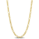 3.8mm Figaro Chain Necklace in 18k Yellow Gold Plated Sterling Silver,
24 in