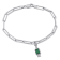 1 CT TGW Created Emerald and Created White Sapphire Bracelet in Sterling Silver