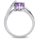 1 CT TGW Amethyst and Diamond Accent Heart Ring in Sterling Silver