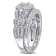 1/3 CT TW Diamond Vintage Bridal Set in Sterling Silver