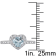 5/8 CT TGW Aquamarine and 1/10 CT TW Diamond Heart Halo Ring in Sterling Silver