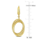 Open Triple Oval Hanging Earrings on Leverback in 10k Yellow Gold