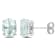 3 CT TGW Oval Aquamarine Stud Earrings in Sterling Silver