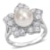 8.5-9MM Freshwater Cultured Pearl and Created White Sapphire Pearl Ring
in Sterling Silver