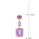11 1/2 CT TGW Rose de France and Amethyst Link Earrings in Rose Plated
Sterling Silver