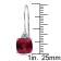 5 5/8 CT TGW Created Ruby and Diamond Accent Shepherd Hook Earrings 10K
White Gold