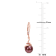 8-8.5MM Brown Freshwater Cultured Pearl Spiral Drop Earrings in 14K Rose Gold