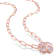2 1/5 CTW Rose de France and Diamond Accent Floral Heart Paperclip Chain
Rose Plated Silver Necklace