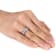 1/3 CT TGW CREATED WHITE SAPPHIRE MENS RING IN STERLING SILVER