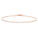 1MM Ball Chain Bracelet in 18K Rose Gold Over Sterling Silver