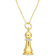 King Chess Charm Diamond Accent  Pendant with Chain in Yellow Plated
Sterling Silver