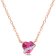 1 CT TGW Created Pink Sapphire and Diamond Accent Pendant with Chain in
Rose Plated Sterling Silver