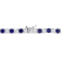 33 CT TGW Created Blue and Created White Sapphire Tennis Necklace in
Sterling Silver