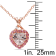 1.33 CTW Morganite, Pink Tourmaline and Diamond Heart Rose Plated
Sterling Silver Pendant with Chain