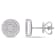 1/3CT TW Diamond Double Halo Stud Earrings in 14k White Gold