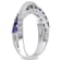 1 CT TGW Created Blue Sapphire and 1/10 CT TW Diamond Crossover Ring in
Sterling Silver