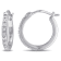 1/10 CT TW Diamond Hoop Earrings in 10k White Gold