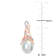 12-12.5MM South Sea Cultured Pearl and 1/3 CT TW Diamond Earrings in
Rose Plated Sterling Silver