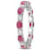 2 CT TGW Ruby and 3/4 CT TW Diamond Eternity Ring in 14K White Gold
