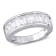 2 3/4 CT TGW Created White Sapphire Semi-Eternity Anniversary Band in
Sterling Silver