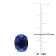 5 7/8 CT TGW Oval Created Blue Sapphire Stud Earrings in Sterling Silver
