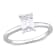 1 CT DEW Octagon Created Moissanite Solitaire Engagement Ring in
Sterling Silver