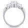 3 1/2 CT TGW Created White Sapphire 3-Stone Ring in Sterling Silver
