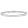 14 1/4 CT TGW Created White Sapphire Bracelet in Sterling Silver