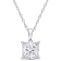 3 CT DEW Created Moissanite Solitaire Pendant with Chain in Sterling Silver
