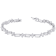 13 4/5 CT TGW Baguette & Round Created White Sapphire Bracelet in
Sterling Silver