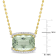16 5/8 CT TGW Green Quartz and White Topaz Semi-Halo Necklace in Yellow
Plated Sterling Silver