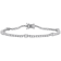 2 CT TGW Created Moissanite Station Bracelet in Sterling Silver