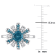 1 3/4 CT TGW London Blue and White Topaz Starburst Ring in Sterling Silver