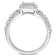 1/5 CT TW Diamond Square Halo Vintage Promise Ring in Sterling Silver