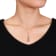 3 CT TGW Multi-Gemstones Drop Pendant with Chain in Rose Plated Sterling Silver