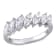 1-3/4 CT DEW Created Moissanite Semi Eternity Ring in 10K White Gold