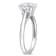 2 CT DEW Created Moissanite Solitaire Engagement Ring in 14K White Gold