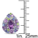 8-1/2ctw Tanzanite, Rose de France, Peridot and Amethyst Cluster
Earrings in Sterling Silver