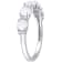 1 CT TGW Opal and White Topaz Semi Eternity Ring Sterling Silver